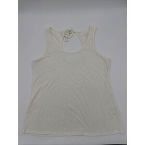 Lilly Pulitzer Noemi Tank Top Women's Large Resort White Pima Cotton